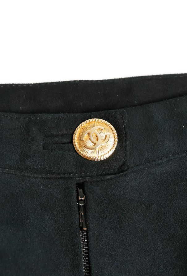 Chanel Vintage Mini Suede Skirt - 8