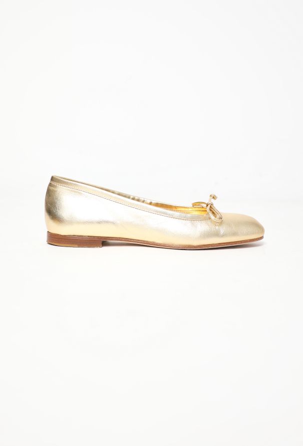 Manolo Blahnik 2023 Metallic Veralli Ballerina Flats - 3