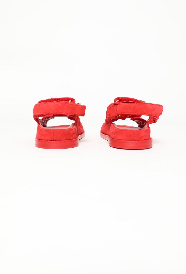 Chanel 2022 Suede 'CC' Dad Sandals - 5