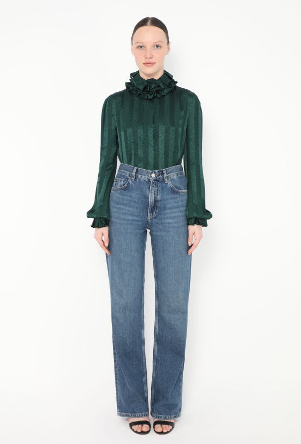 Saint Laurent Pre-Fall 2020 Ruffled Silk Blouse - 3