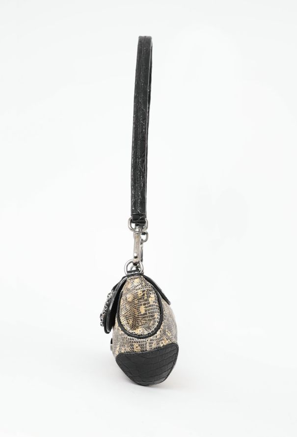 Prada F/W 2004 Lizard Embellished Shoulder Bag - 6
