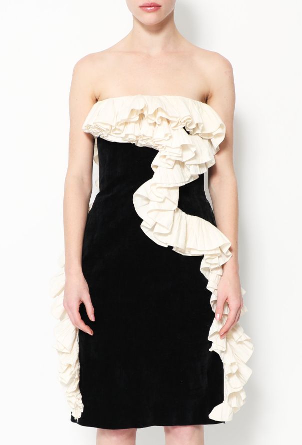 Lanvin CAMPAIGN F/W 2012 Ruffled Velvet Dress - 3