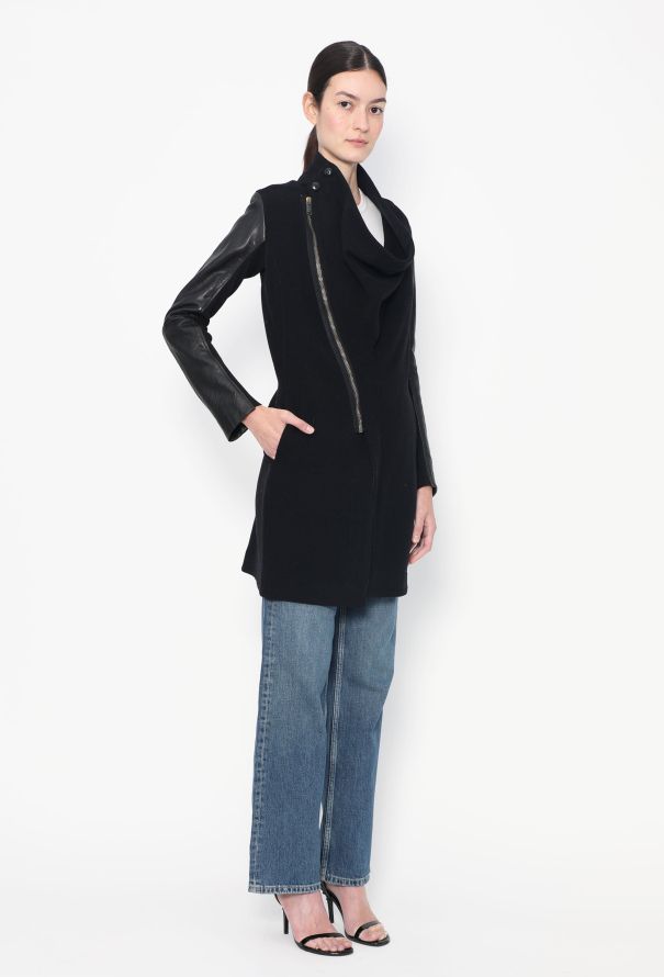 Rick Owens Draped Cashmere Coat - 4