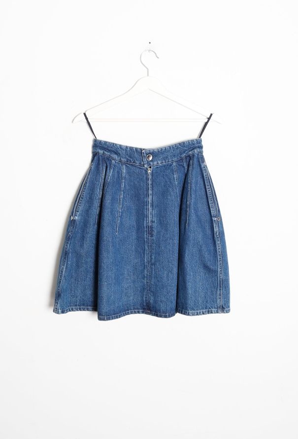 Chanel 2020 Denim 'CC' Skater Skirt - 6