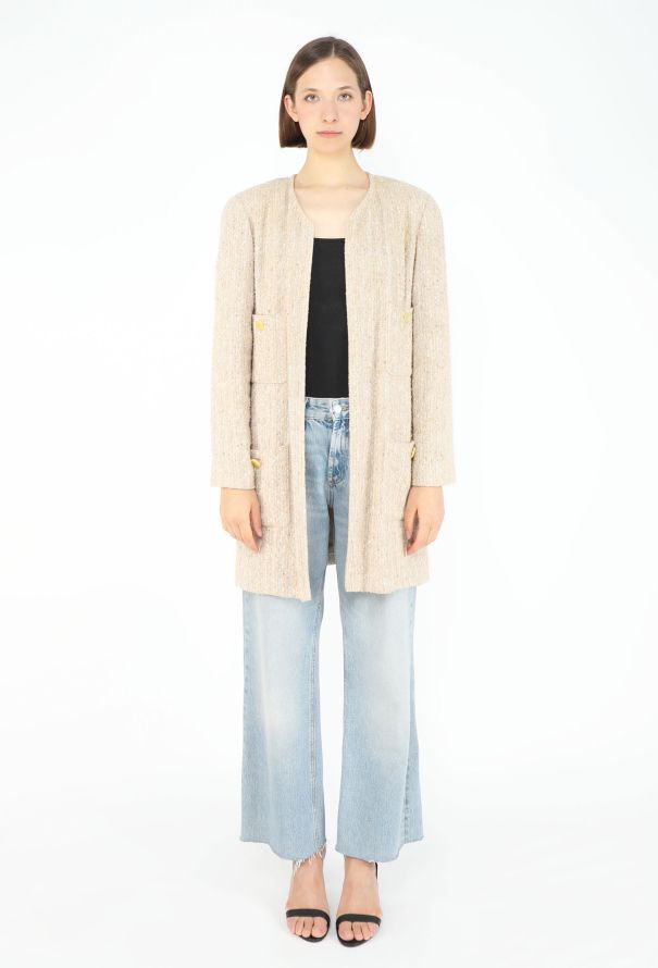 Chanel 1999 Tweed Collarless Jacket - 3