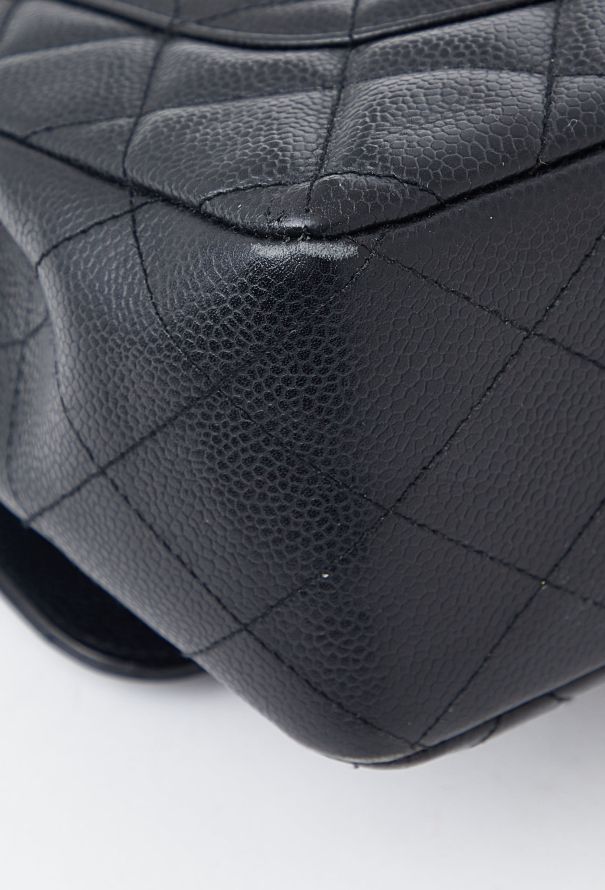 Chanel Caviar Jumbo Timeless Flap Bag - 10