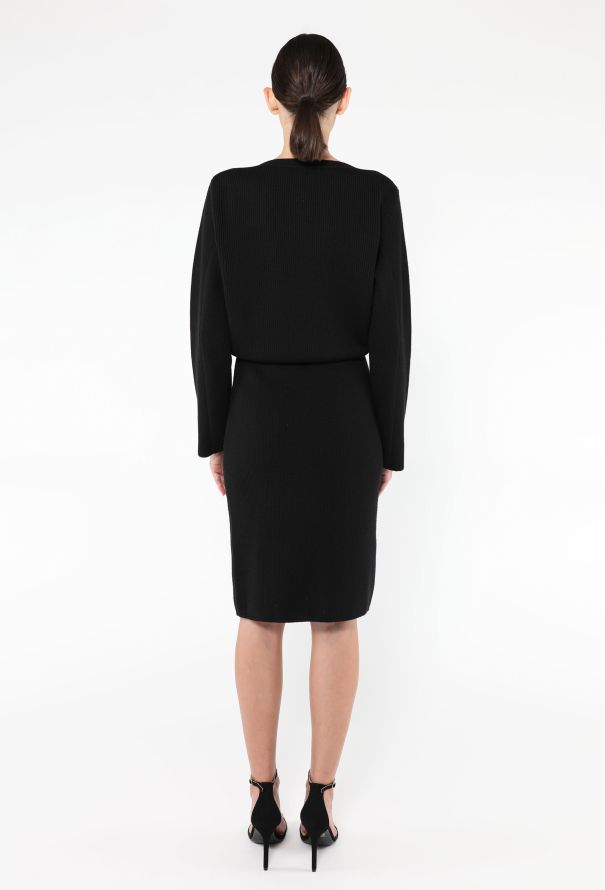 Alaïa Ribbed Knit Sweater Dress - 4