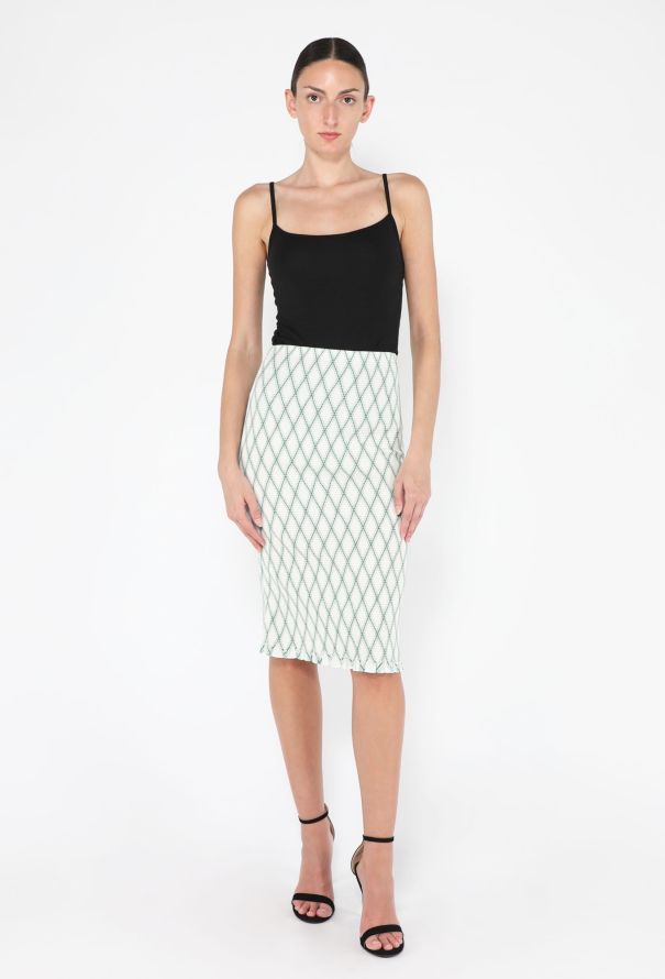 Prada Diamond Smocked Midi Skirt, 2024 - 1