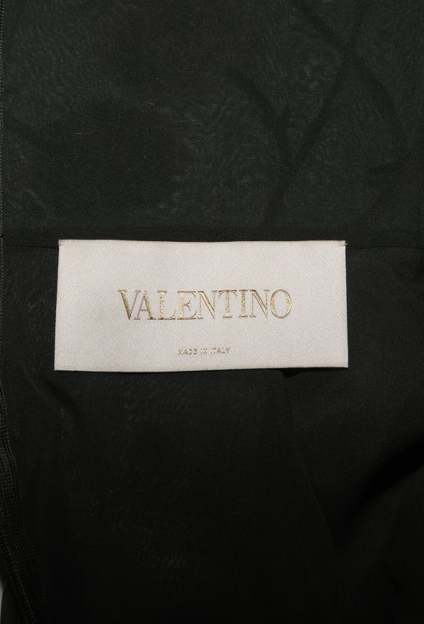 Valentino Floral Appliqué Organza Dress - 6