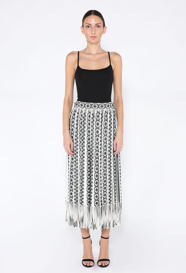 Dior Resort 2019 Linen Fringe Skirt - 4