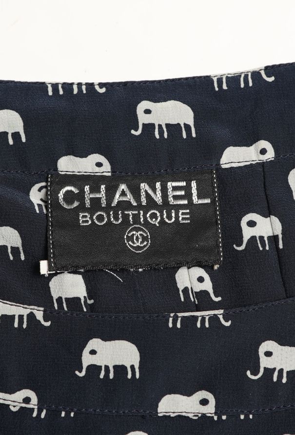 Chanel '80s Belted Silk 'CC' Trim Dress - 7