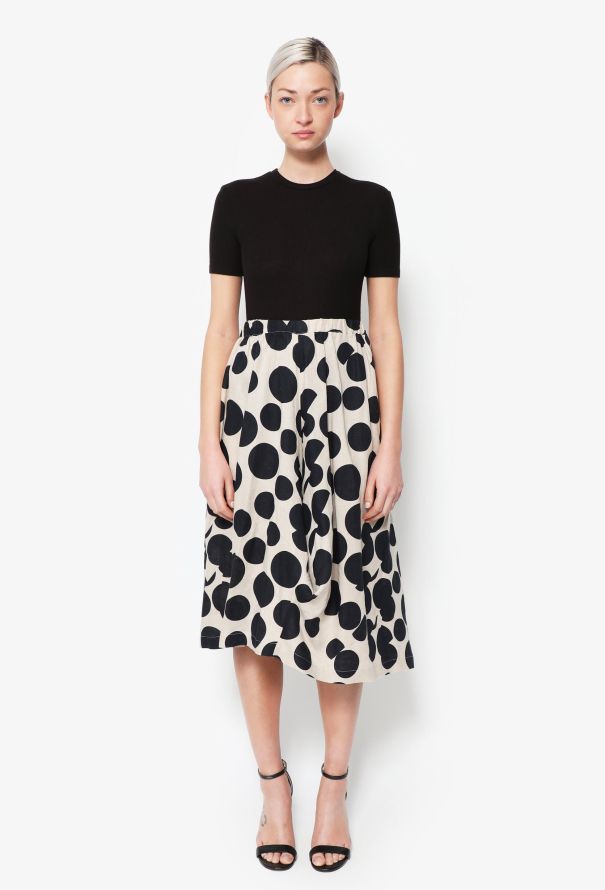 Comme des Garçons S/S 2015 Polka Dot Linen Skirt - 1