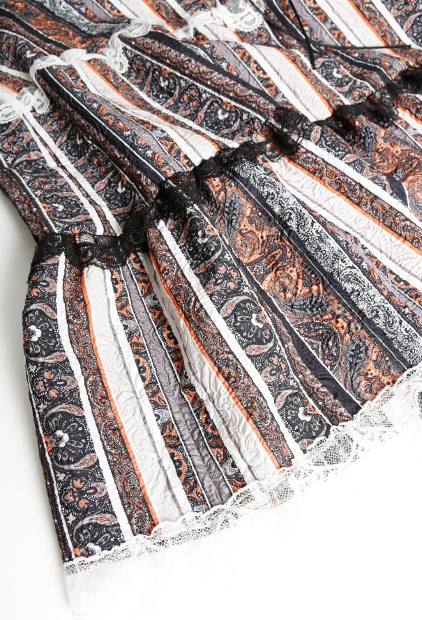 Rodarte Paisley Velvet Trim Dress - 5