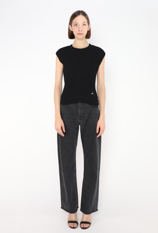 Chanel 'CC' Trellis Knit Top - 3