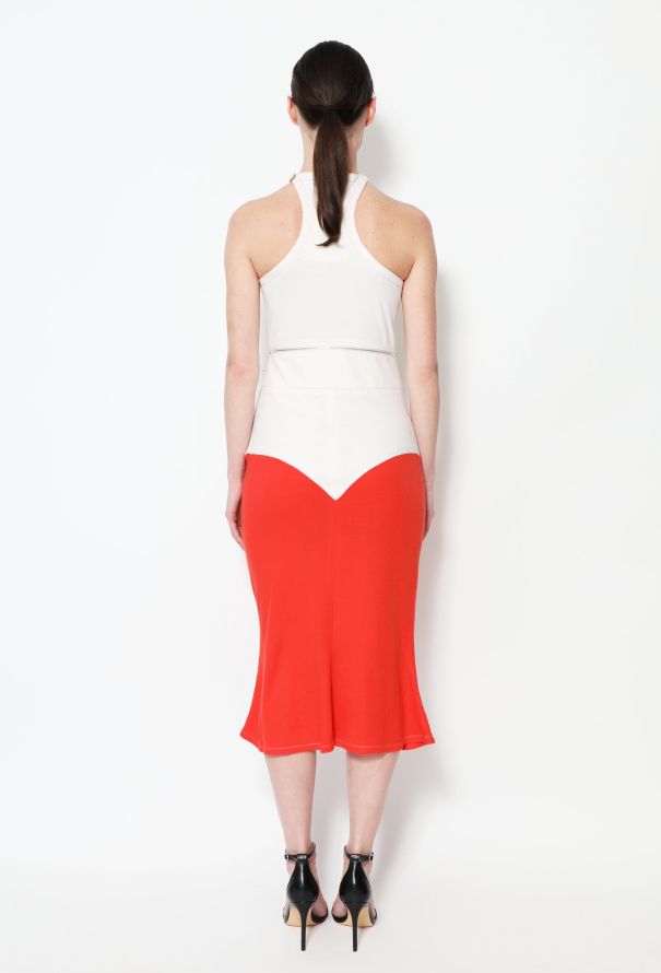 Thierry Mugler 80s Bicolor Halter Dress - 3