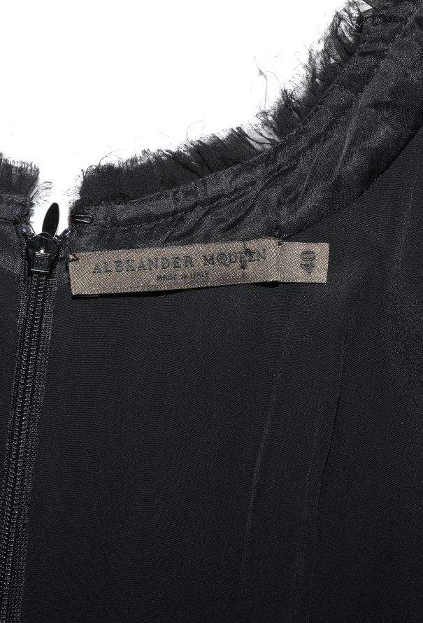 Alexander McQueen 2010 Frayed Ruched Crêpe Dress - 5