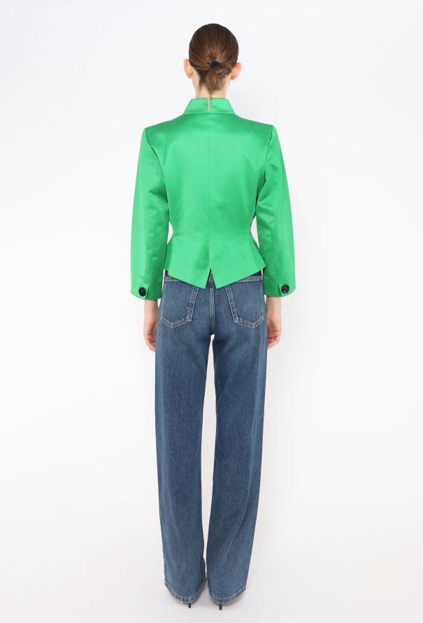 Saint Laurent 1992 Buttoned Satin Blazer - 4
