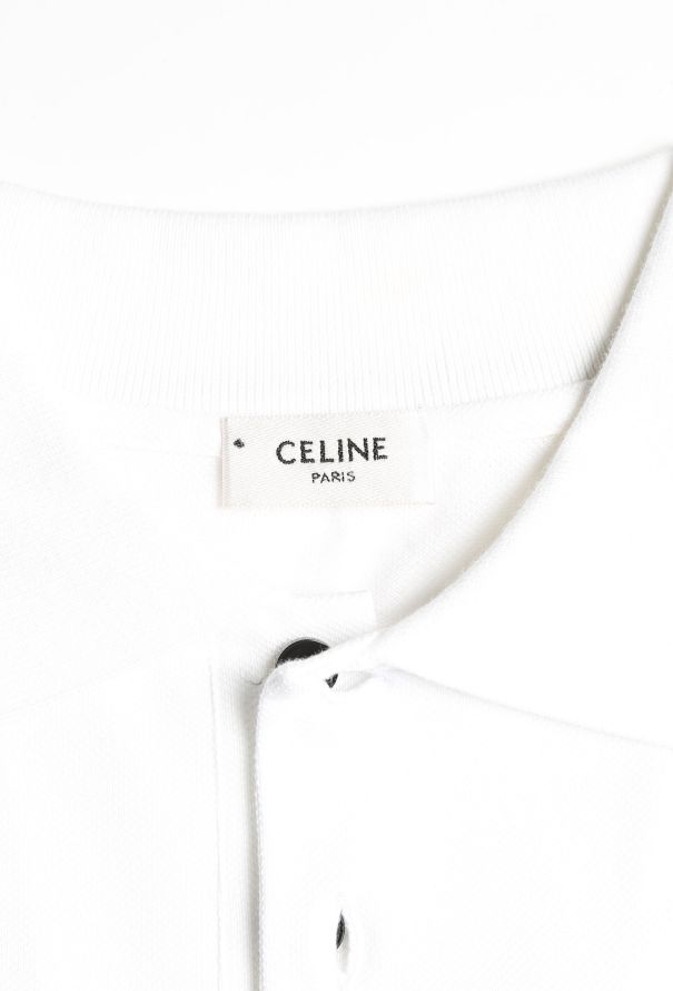 Céline 2021 Piqué Triomphe Polo White - 5