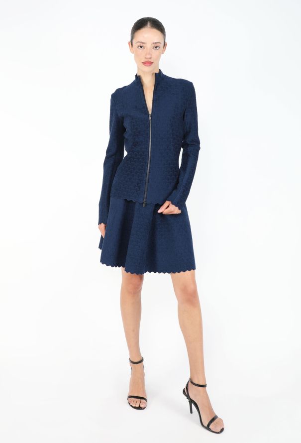 Alaïa Scalloped Chenille Skirt Ensemble - 1