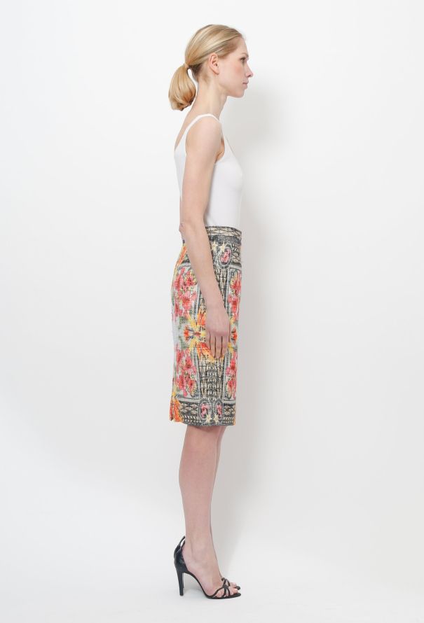 Givenchy Cruise 2012 Floral Tweed Skirt - 4