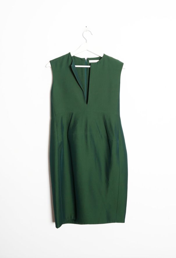 Céline Crepe Tulip Dress in Forest Green – 2010 - 5