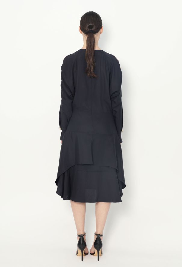 Chloé F/W 2014 Cut-Out Silk Dress - 6