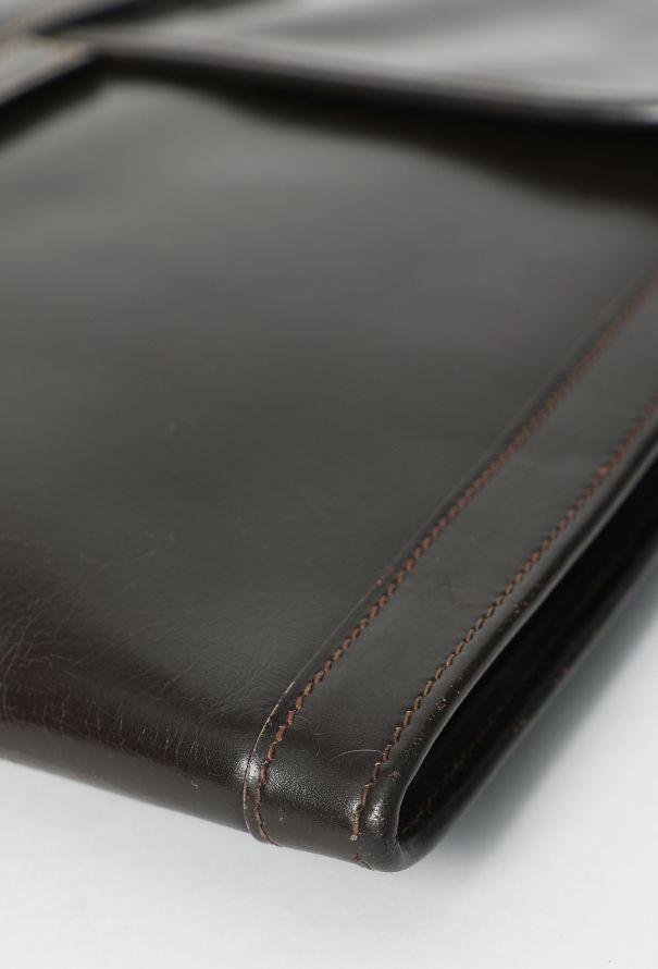 Hermès Vintage Brown Box Jige GM Clutch - 10