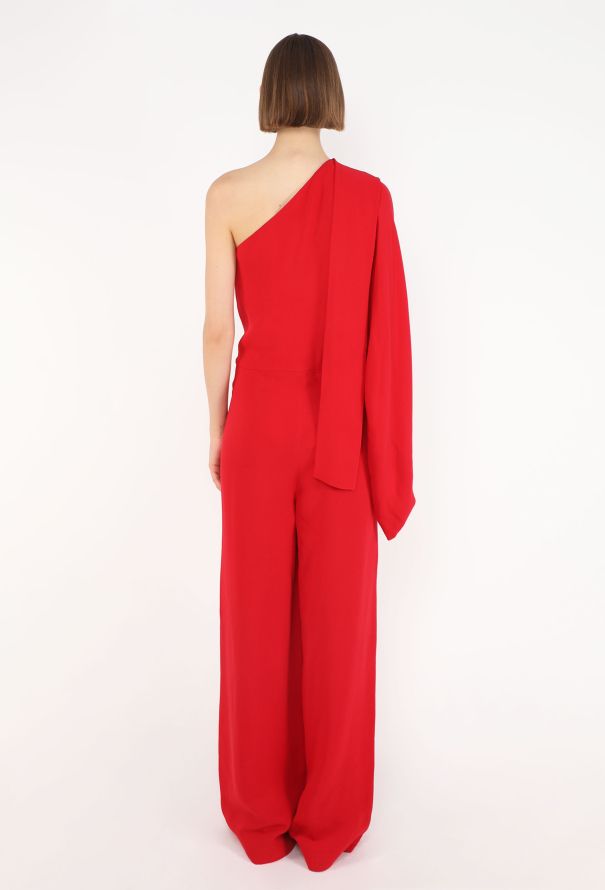 Valentino One-Shoulder Silk Jumpsuit, Resort 2015 - 6