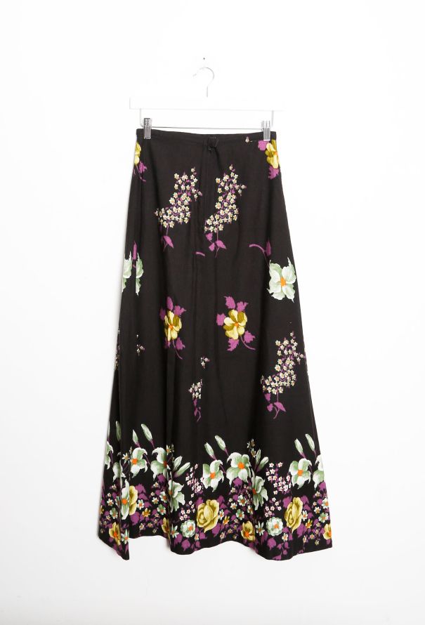 Floral Print Maxi Skirt - 6