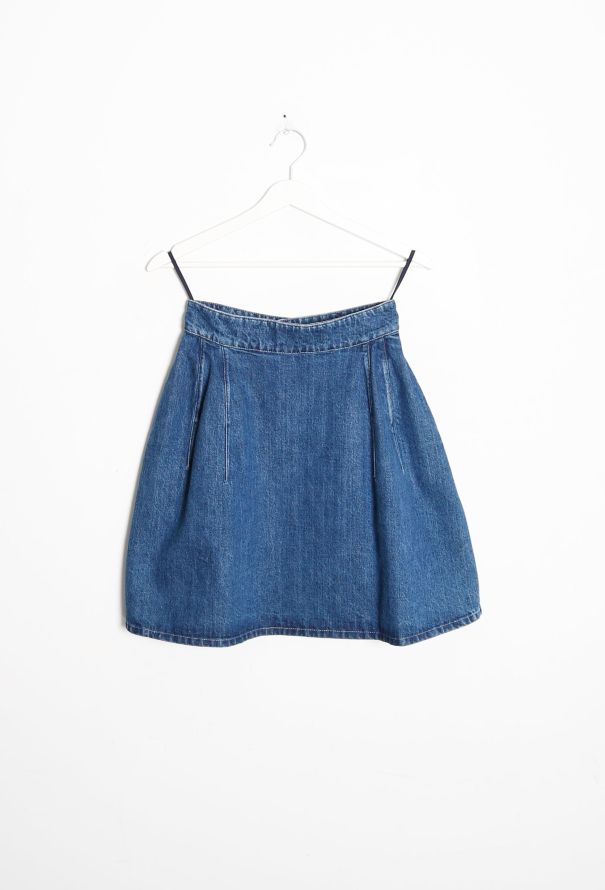 Chanel 2020 Denim 'CC' Skater Skirt - 7