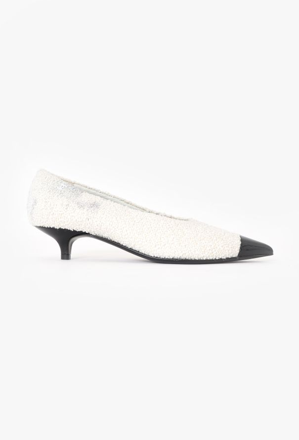 Chanel F/W 2022 Bouclé 'CC' Kitten Heels - 1