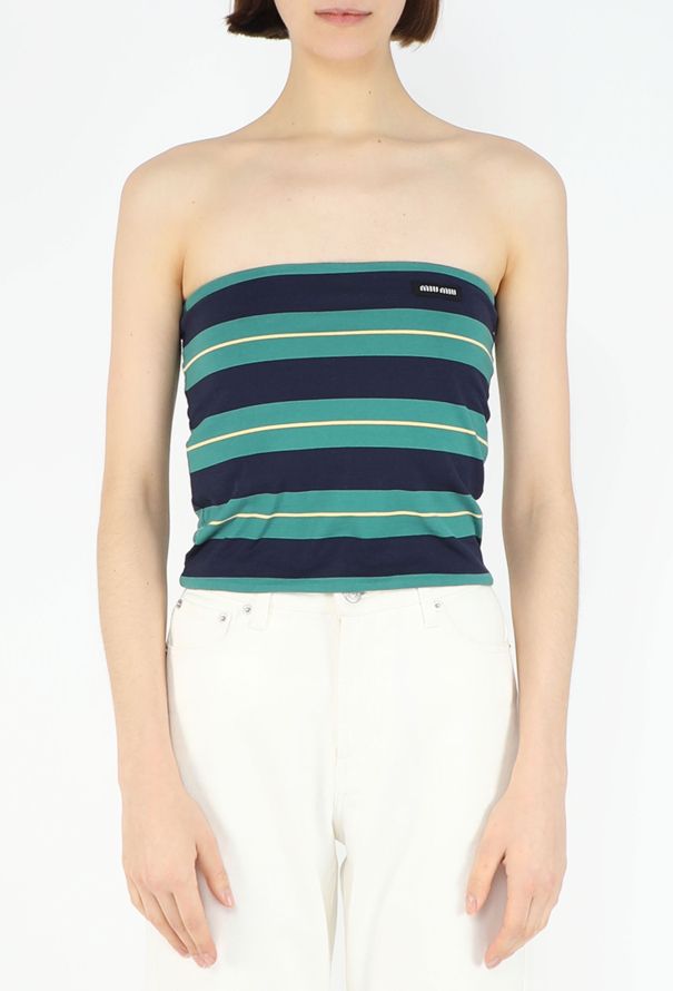 Miu Miu Fall 2025 Striped Tube Top - 3