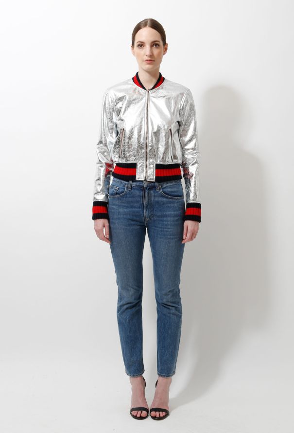Gucci Resort 2016 Crackled Bomber Jacket - 4