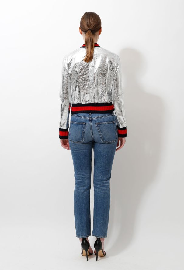 Gucci Resort 2016 Crackled Bomber Jacket - 6