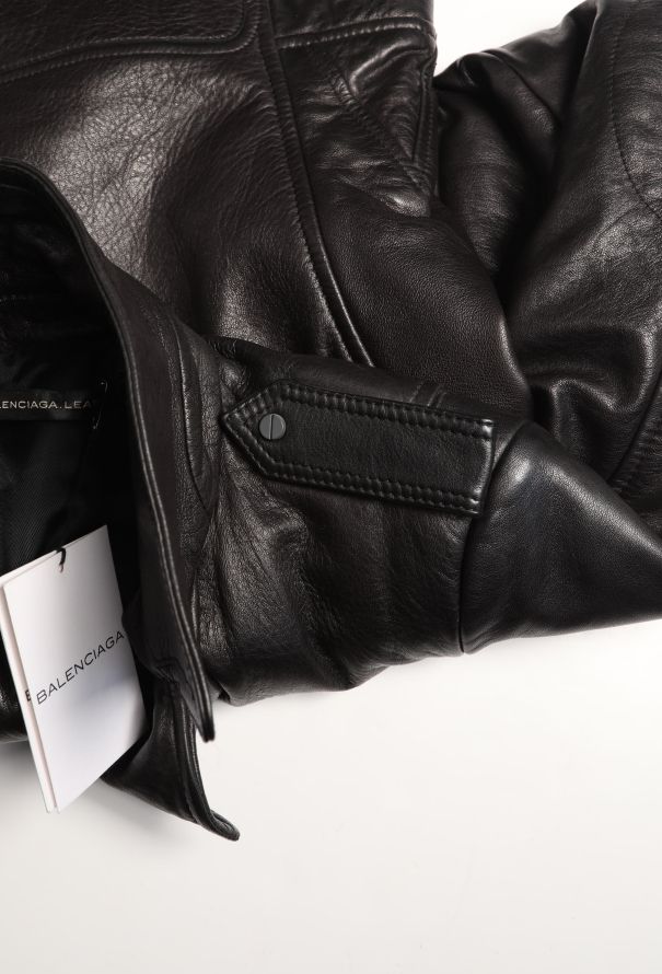 Balenciaga Classic Lambskin Biker Jacket - 7
