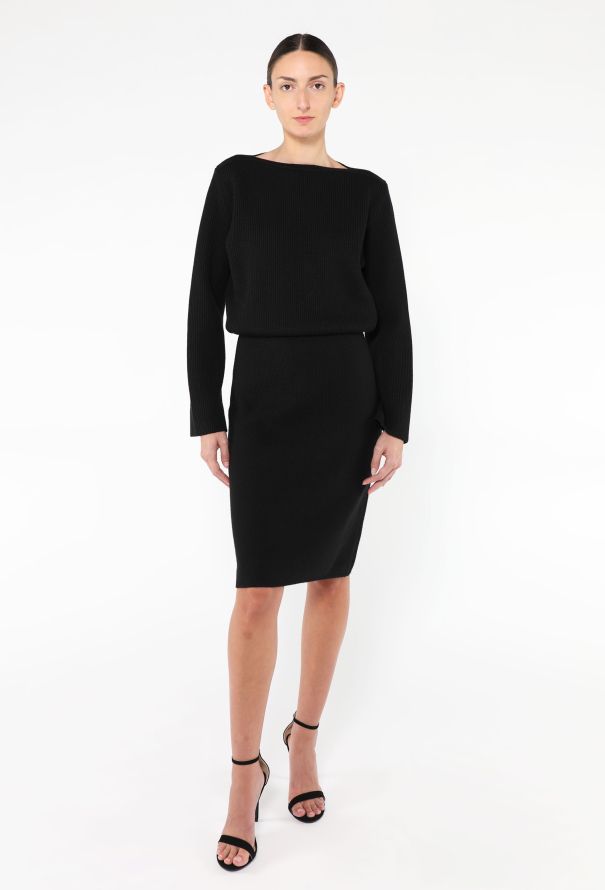 Alaïa Ribbed Knit Sweater Dress - 3