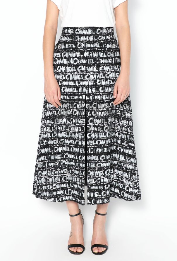 Chanel STUNNING Pre-Fall 2023 Dakar Hand-Painted Ribbon Skirt - 5