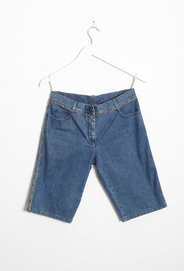 Chanel S/S 2006 Braided 'CC' Denim Shorts - 8