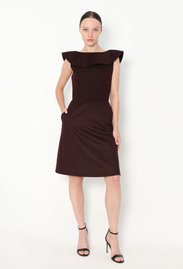 Valentino F/W 2011 Ribbed Wool Dress - 4