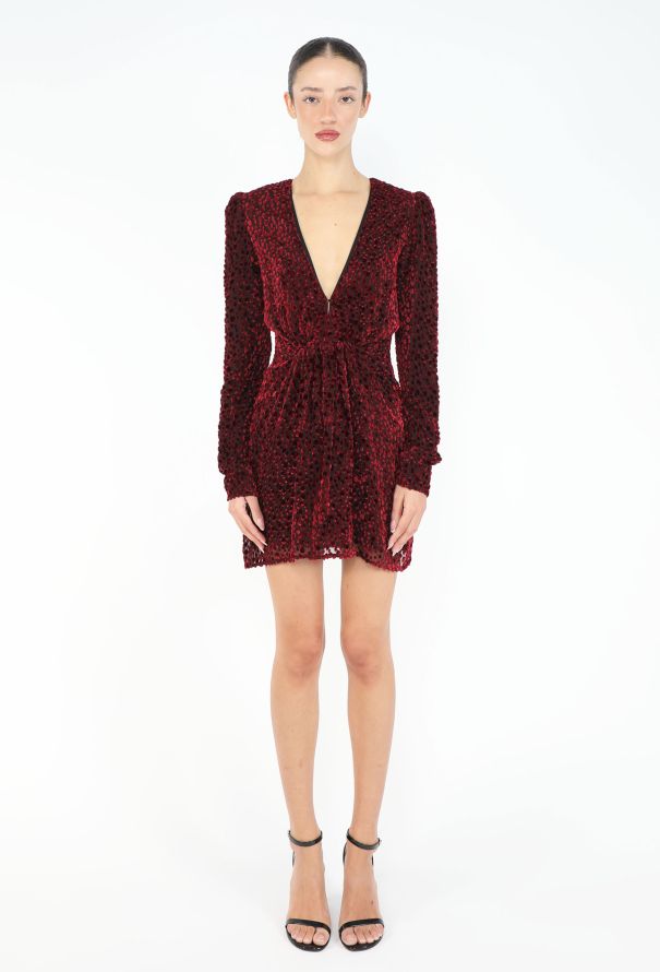 Saint Laurent Pre-Fall 2018 Devoré Gathered Dress - 1