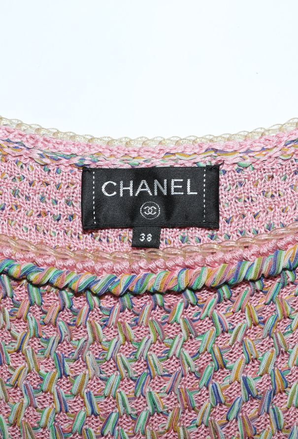 Chanel Braided Trim Silk Knit Dress - 5