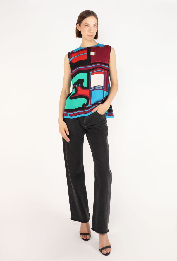 Hermès Graphic Emblem Silk Blouse - 3