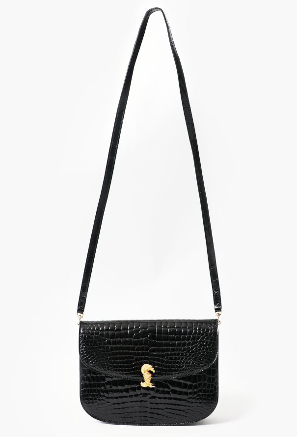 Crocodile Crossbody Clasp Bag - 1