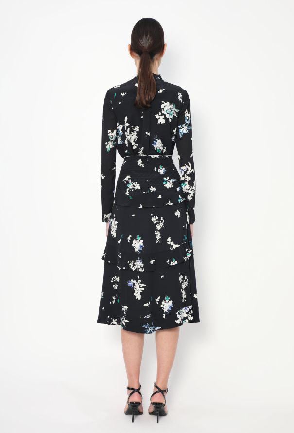 Proenza Schouler 2016 Floral Lavallière Silk Ensemble - 6