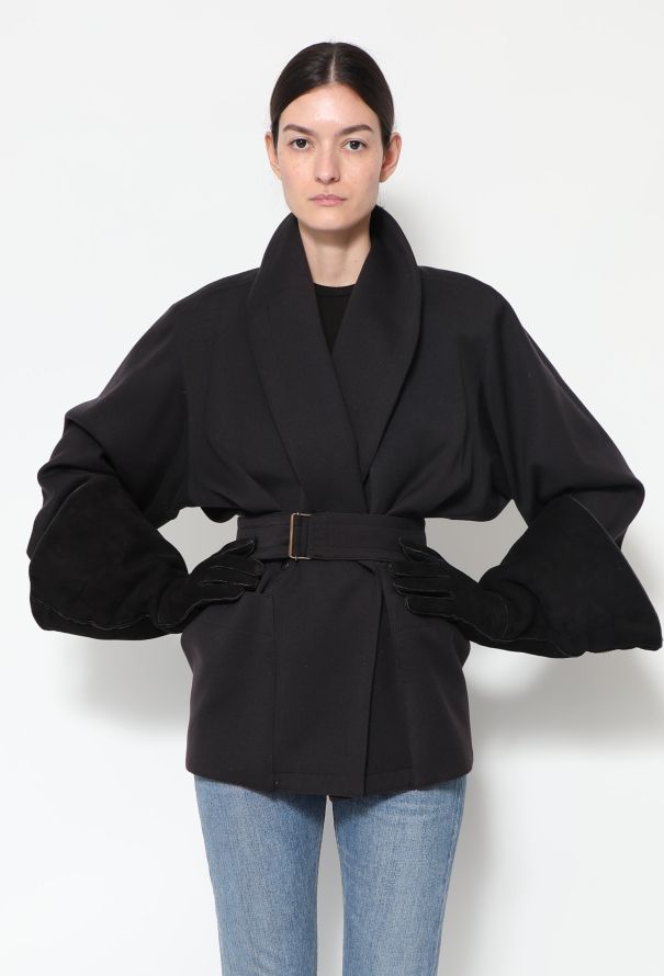Alaïa F/W 1989 Suede Shearling Gloves - 1