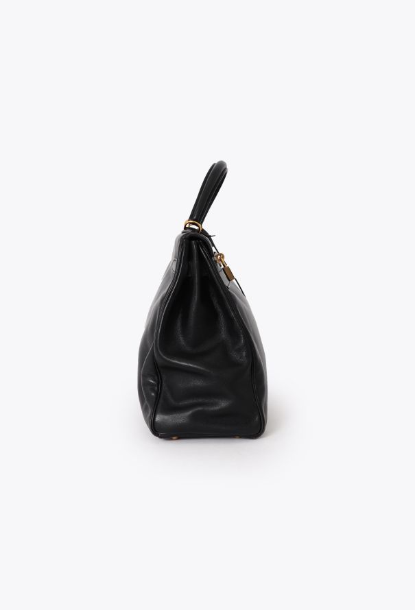 Hermès Vintage Black Swift Kelly Retourné 35 - 5