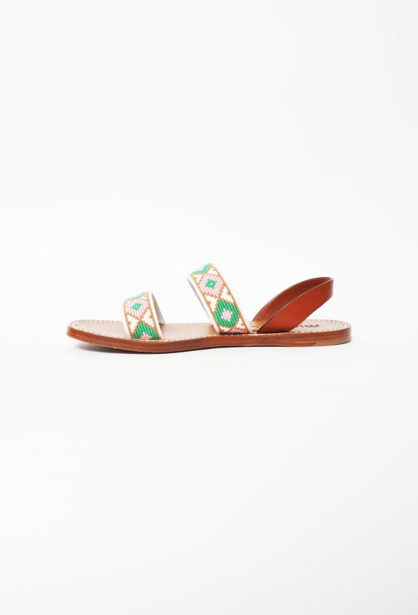 Miu Miu Aztec Strass Framed Sandals - 5