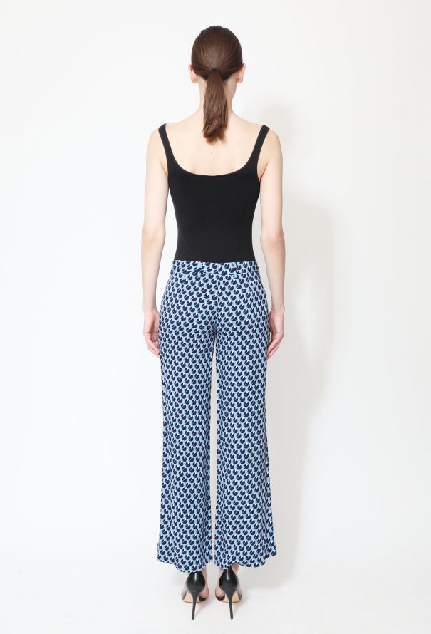 Miu Miu S/S 2017 Printed Crêpe Palazzo Trousers - 4