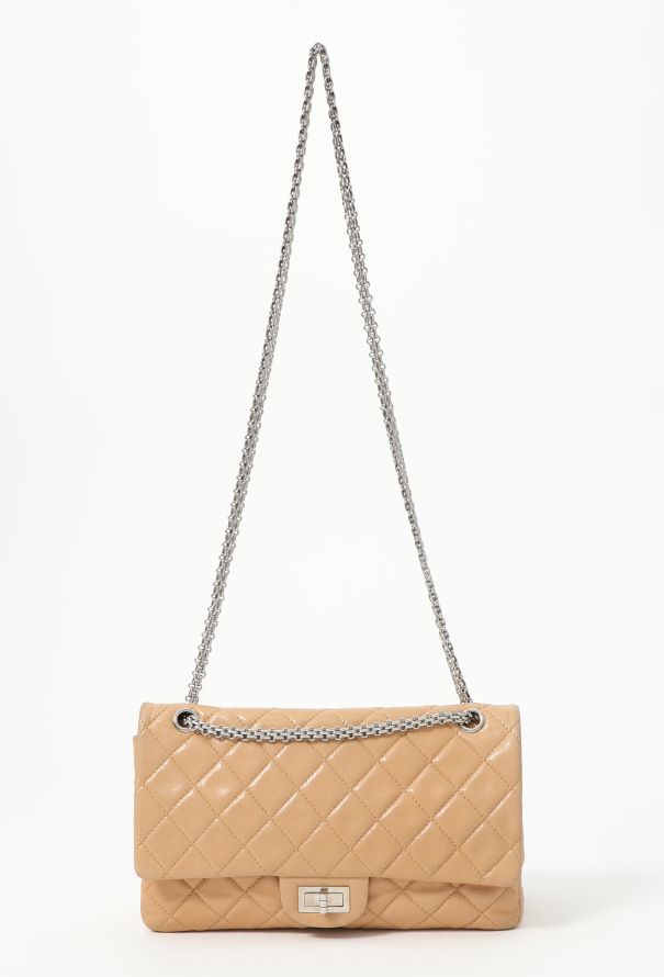 Chanel Tan Patent 2.55 Jumbo Flap Bag - 2