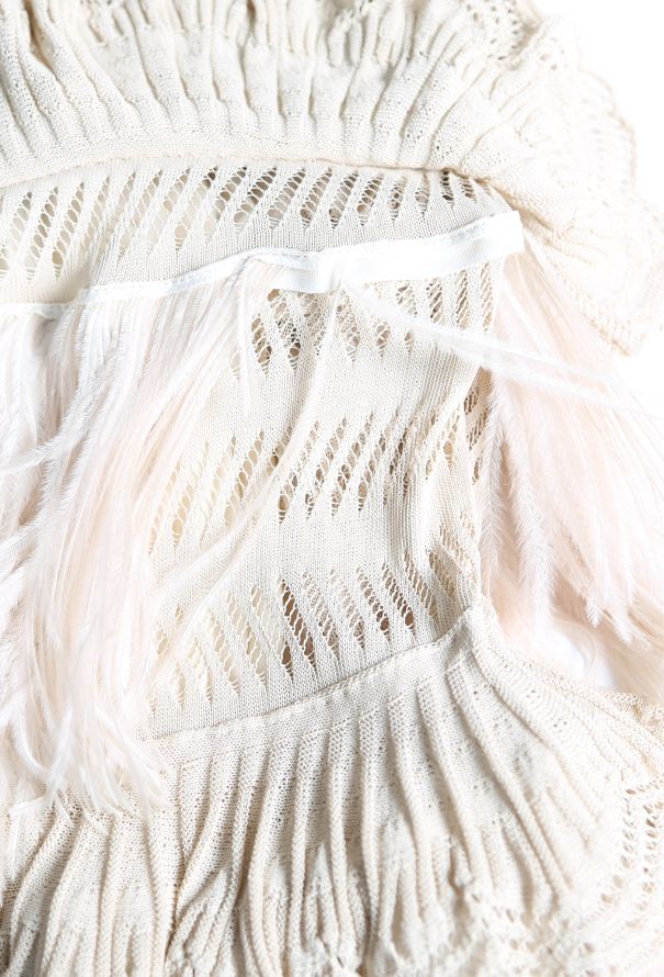 Dior F/W 2011 Ostrich Feather Trim Dress - 6